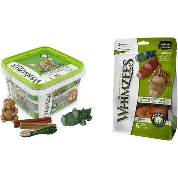 NEW 840G WHIMZEES NATURAL DENTAL CHEWS VARIETY BOX