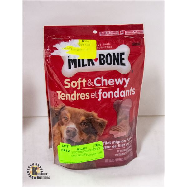 NEW 2 X 113G MILK BONE SOFT & CHEWY DOG TREATS