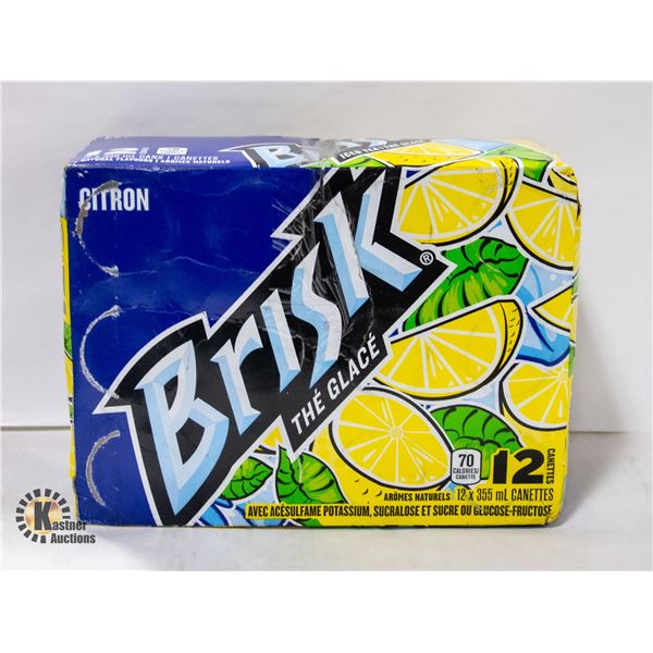 NEW CASE OF 12 LEMON BRISK ICED TEA 12 X 355ML