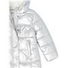 Image 1 : NEW AMAZON ESSENTIALS GIRLS METALLIC SILVER PUFFER