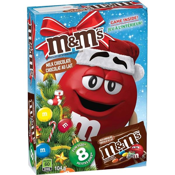 NEW 4 X 104G M&M'S MILK CHOCOLATE CALENDERS