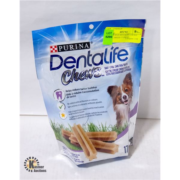 NEW PURINA DENTALIFE CHEWS SMALL BREED 17 CHEWS
