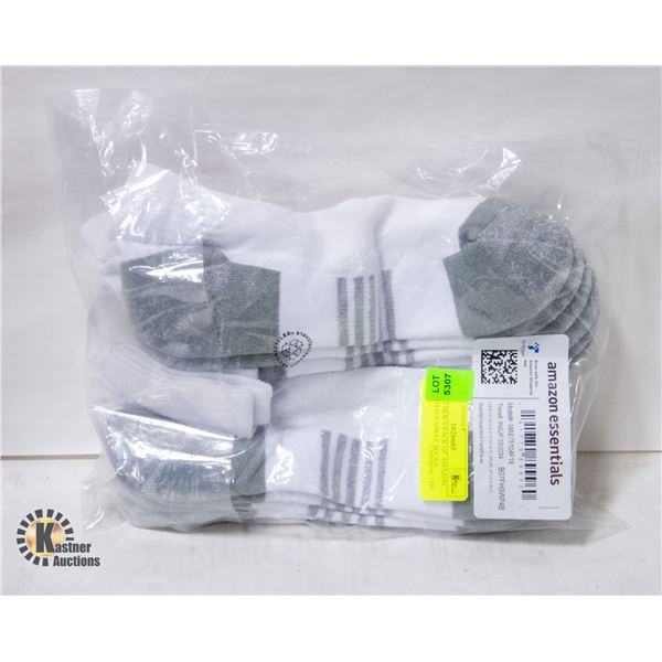 BRAND NEW 6 PACK OF AMAZON ESSENTIALS ANKLE SOCKS