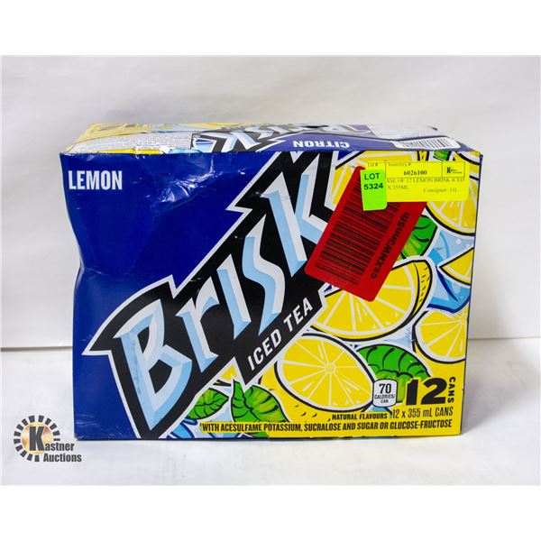 NEW CASE OF 12 LEMON BRISK ICED TEA 12 X 355ML