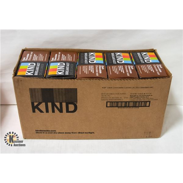 NEW BOX WITH 40 KIND BREAKFAST BARS DARK CHOCOLATE