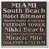 Image 1 : NEW MIAMI LANDMARKS SQUARE WALL PLAQUE 12" X 12"