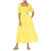Image 1 : NEW THE DROP APRIL TIERED MIDI DRESS LEMON SZ XS