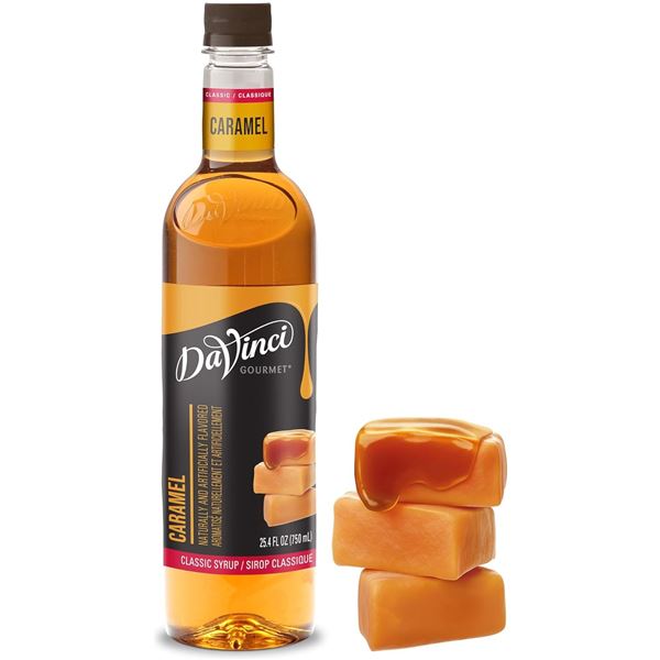 NEW DAVINCI GOURMET CLASSIC CARAMEL SYRUP 750ML
