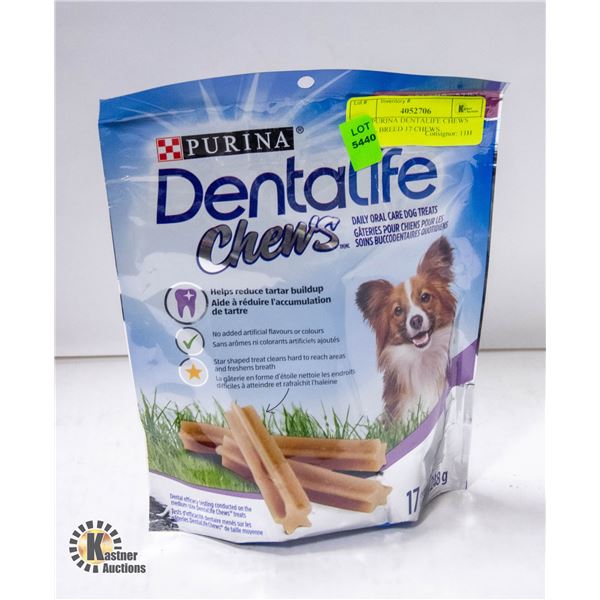 NEW PURINA DENTALIFE CHEWS SMALL BREED 17 CHEWS