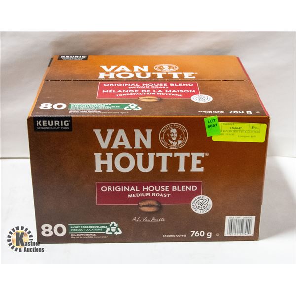 BOX OF 80 VAN HOUTTE K-CUP PODS ORIGINAL HOUSE