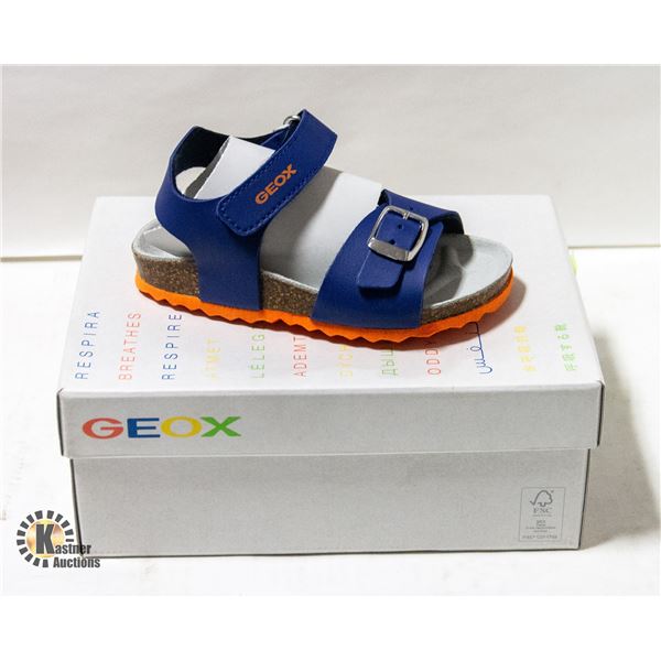 NEW KIDS GEOX RESPIRA BLUE/ORANGE SANDALS SIZE 8