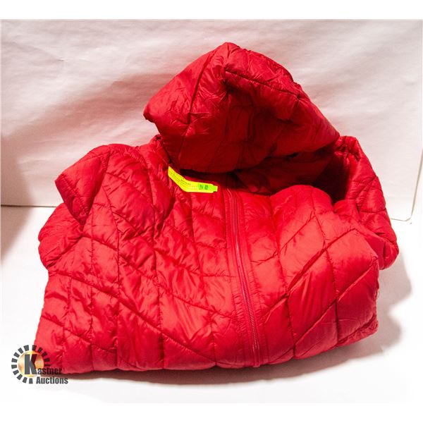 NEW TSLA WOMENS FULL LENGTH RED PUFFER JACKET