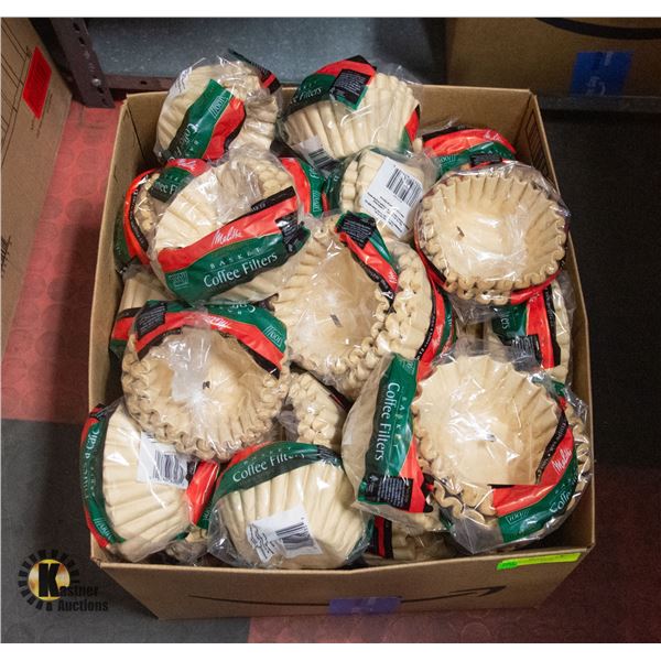 NEW CASE OF MELITTA BASKET COFFEE FILTERS NATURAL