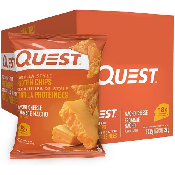 CASE OF 8 X 32G BAGS QUEST TORTILLA STYLE PROTEIN