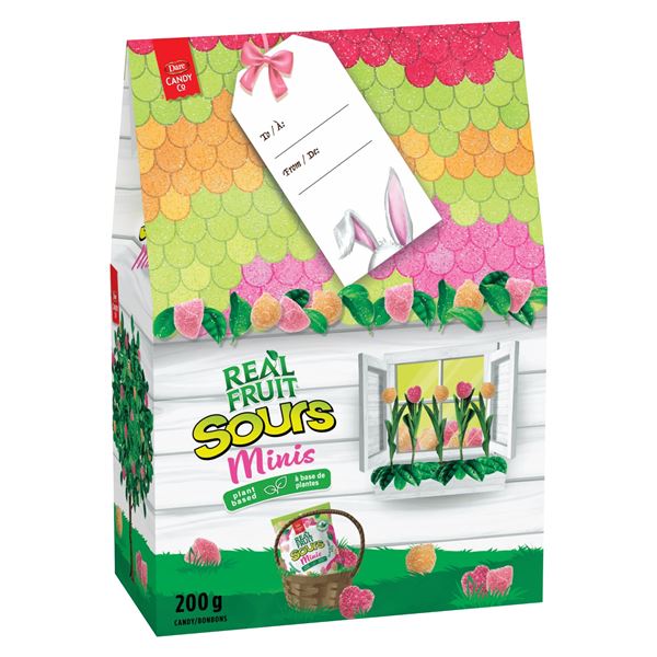NEW REAL FRUIT SOURS MINIS EASTER HOUSE CANDIES