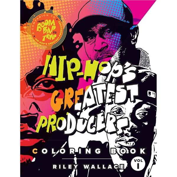 NEW HIP HOPS GREATEST PRODUCERS COLOURING BOOK