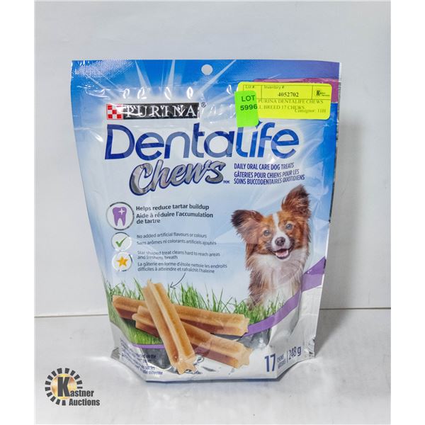 NEW PURINA DENTALIFE CHEWS SMALL BREED 17 CHEWS