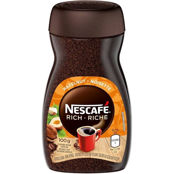 3 NEW BOTTLES OF NESCAFE RICH HAZELNUT INSTANT