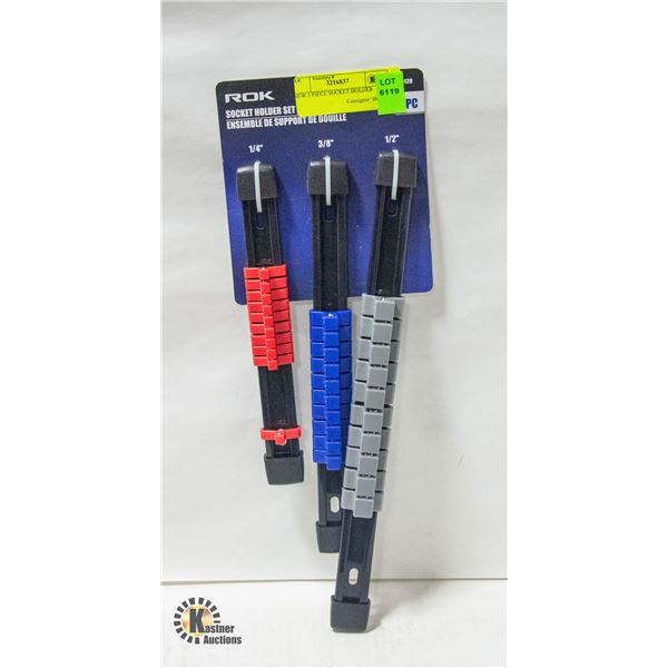 NEW 3 PIECE SOCKET HOLDER