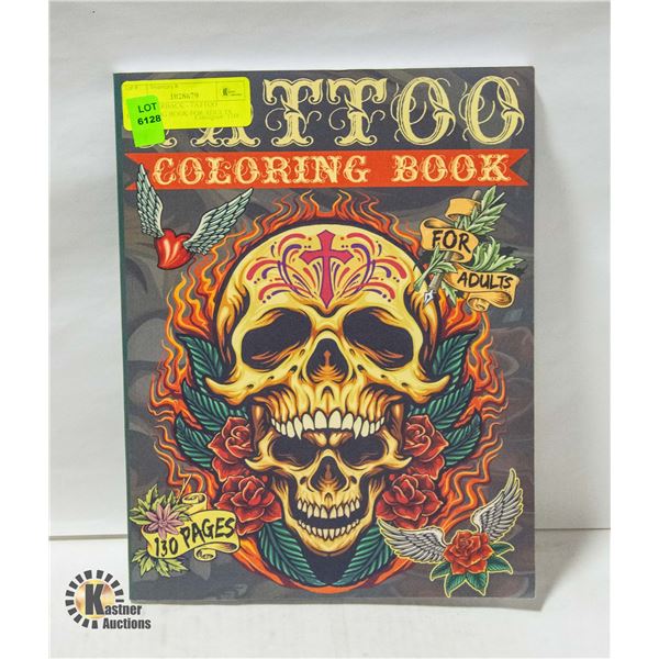 NEW PAPERBACK - TATTOO COLOURING BOOK FOR ADULTS