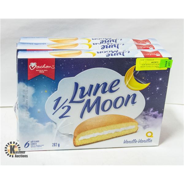 3 NEW BOXES OF VACHON LUNE 1/2 MOON VANILLA CAKES