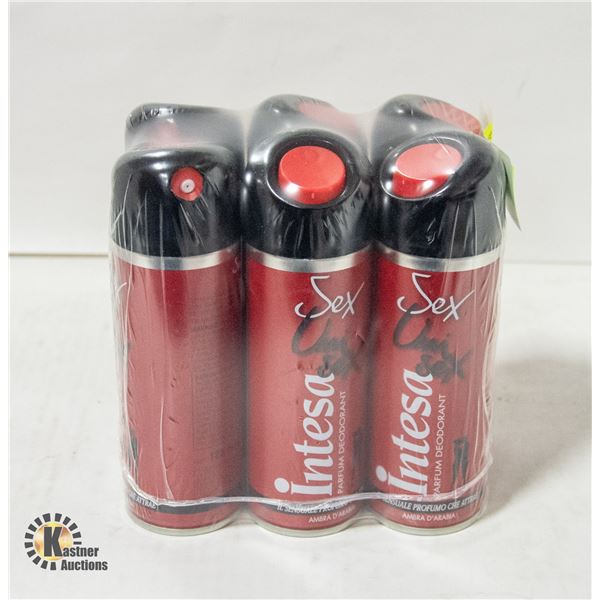 NEW 6-PACK INTESA UNI SEX PARFUM DEODORANT