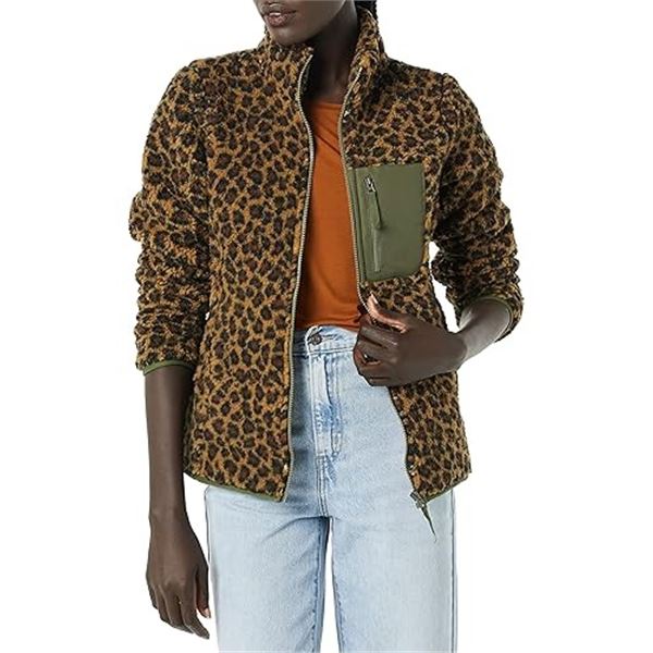 NEW AMAZON ESSENTIALS WOMENS SHERPA COLOR BLOCKED