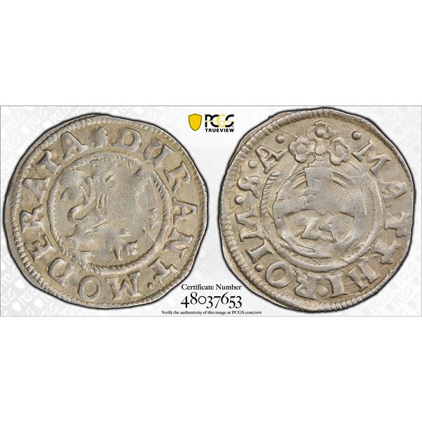 BRUNSWICK-WOLFENBÜTTEL: Friedrich Ulrich, 1613-1634, AR 1/24 thaler, Clausthal, ND (1619), PCGS AU58