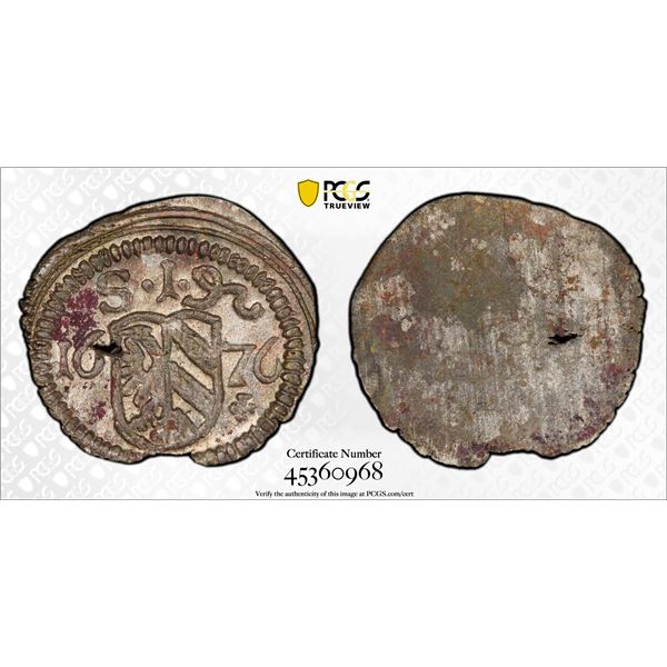 NUREMBERG: Free Imperial City, AR pfennig, 1676, PCGS MS62
