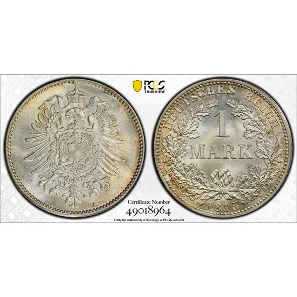 GERMANY: Kaiserreich, AR mark, 1875-A, PCGS MS66