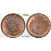 Image 1 : JAPAN: Meiji, 1868-1912, AE 1/2 sen, year 7 (1874), PCGS MS64 RB