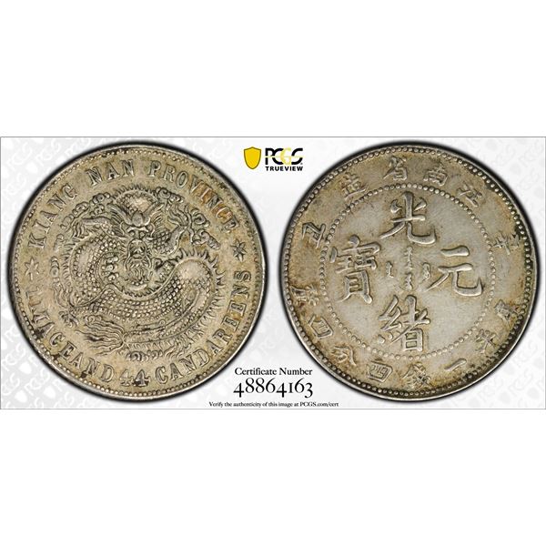 CHINA: KIANGNAN: Kuang Hsu, 1875-1908, AR 20 cents, CD1901, PCGS XF details
