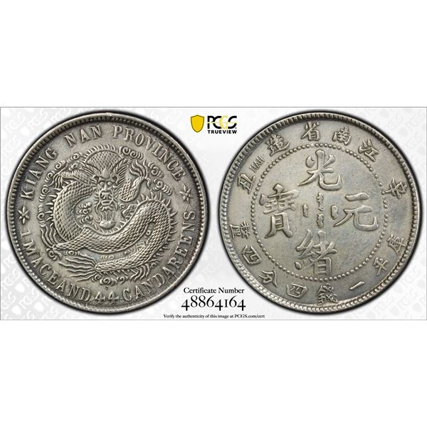 CHINA: KIANGNAN: Kuang Hsu, 1875-1908, AR 20 cents, CD1901, PCGS XF details