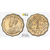 Image 1 : BRITISH INDIA: George V, 1910-1936, 1 anna, 1930(c), PCGS MS64