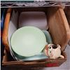 Image 1 : Box of Estate Kitchenwares + Decals