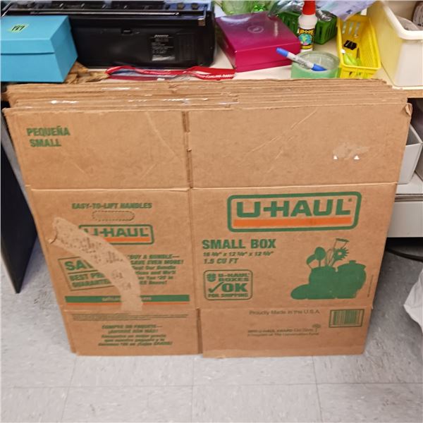 Lot of 10 Small Uhaul Moving Boxes