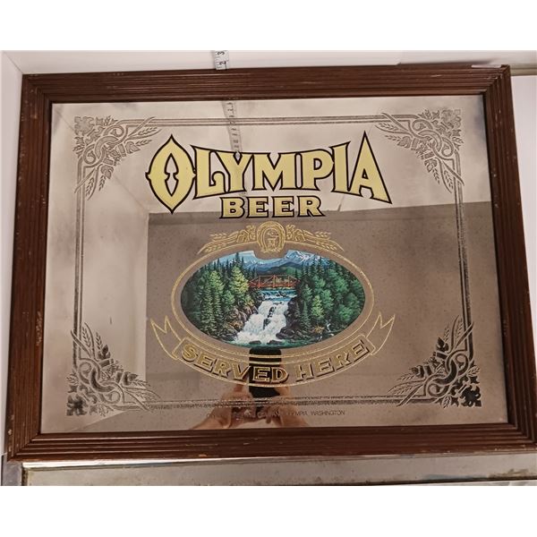 Vintage Olympia Beer Mirror Sign