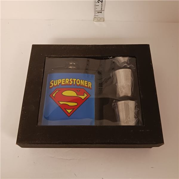 Superman Super Stoner Flask and Cup Set