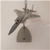 Image 1 : Metal F-15 Fighter Jet Statue, with Pilot - Made in Italy