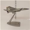 Image 3 : Metal F-15 Fighter Jet Statue, with Pilot - Made in Italy