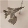 Image 4 : Metal F-15 Fighter Jet Statue, with Pilot - Made in Italy