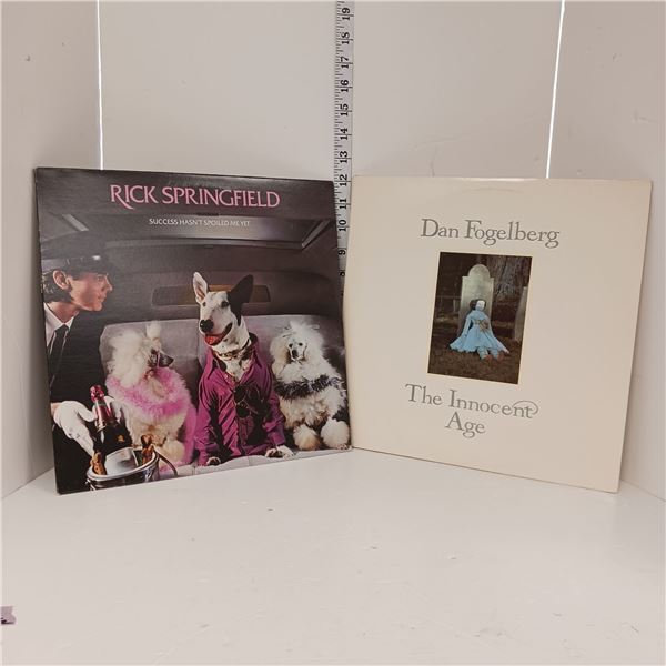 Rick springfield, Success Hasn't Spoiled Me Yet & Dan Fogelberg, The Innocent Age, Vinyl LP Records