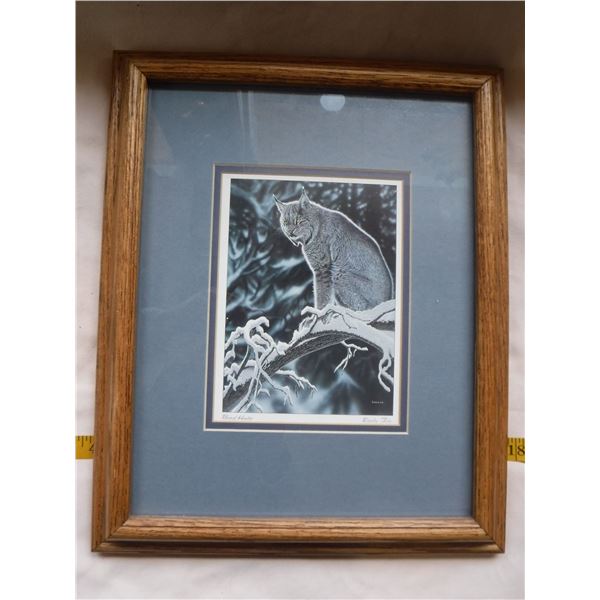 Framed Boreal Hunter By Randy Fehr Dated 1990