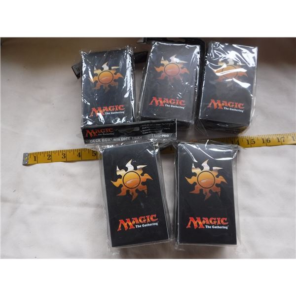 5 New Magic Deck Box With Dice Tray