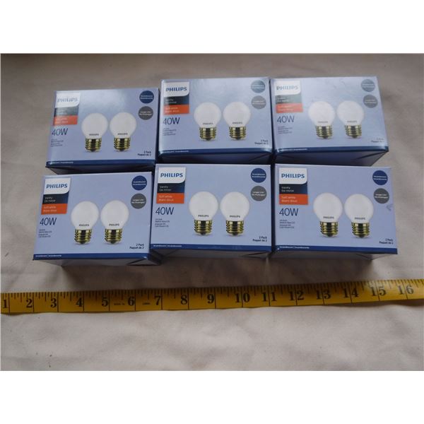 4 New Boxes of Phillips 40W Light Bulbs