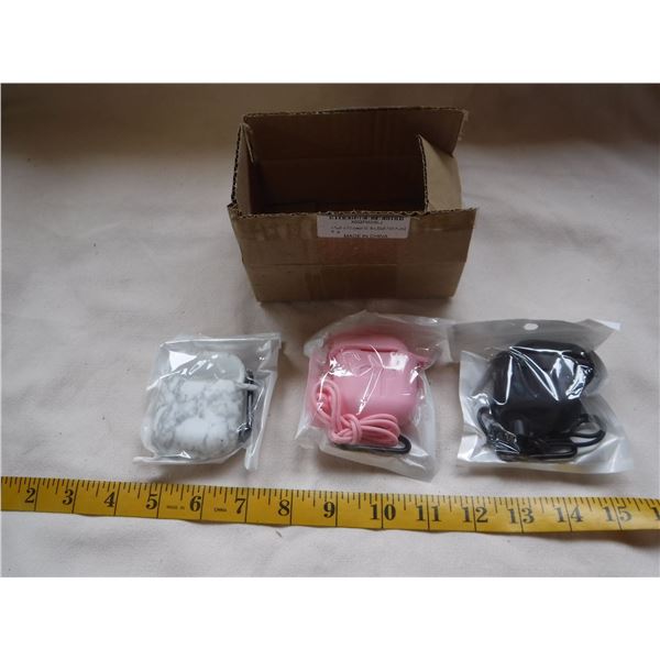 3 New Ear Bud Holders Various Colours