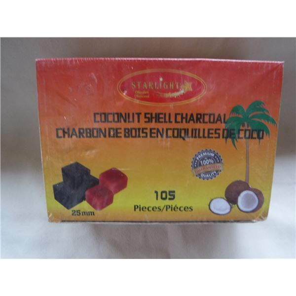 New Box of 105 Pieces Starlight Coconut Shell Charcoal