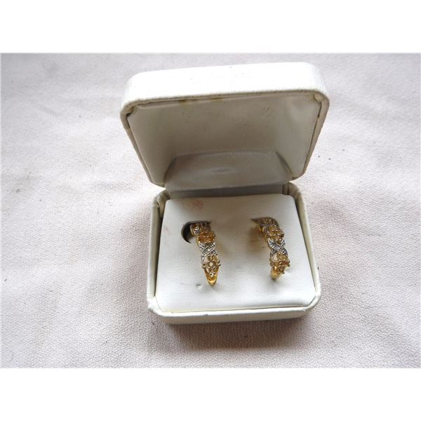 Pair of 2 Tone Earrings New