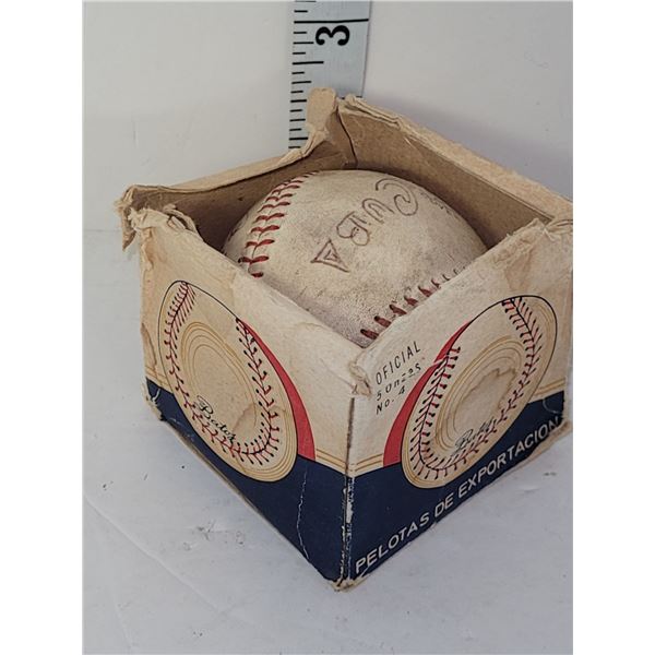 Signed Baseball inside it Org Box
