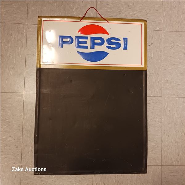 Vintage Metal Pepsi Chalkboard Sign